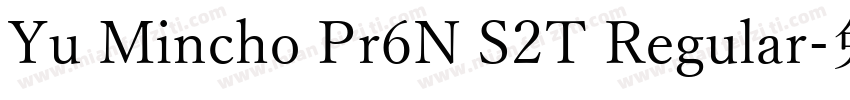 Yu Mincho Pr6N S2T Regular字体转换